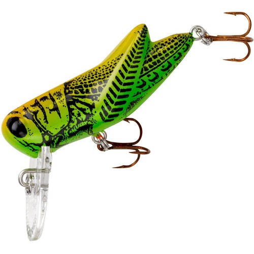Rebel Crickhopper Hard Bait, Green Grasshopper