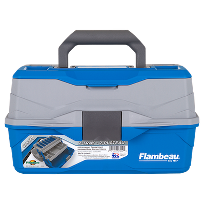 Flambeau Classic 2-Tray Tackle Box, Blue/Gray