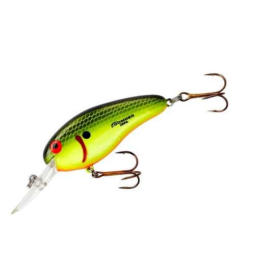 Bomber Deep Flat a 3/8 Oz Fishing Lure - Chartreuse/Black Scales
