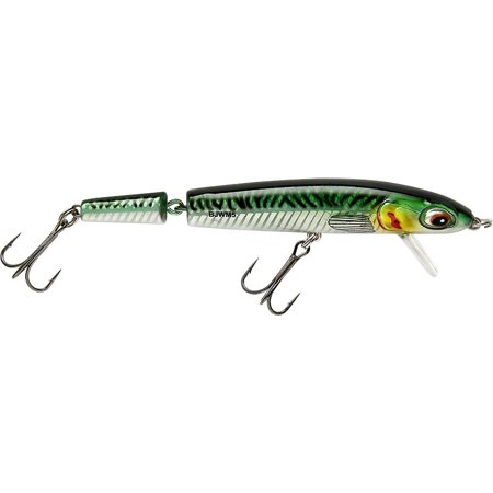 Bomber Jointed Wake Minnow Green Mackerel 5 3/8" 3/4 Oz.
